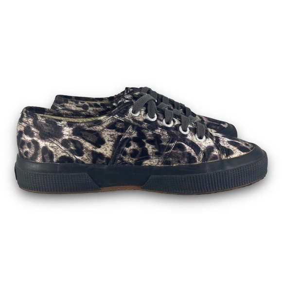 Superga Leopard Print Casual Sneakers S009KWO Lace Up Shoes Multicolor Women 6 - Picture 3 of 9